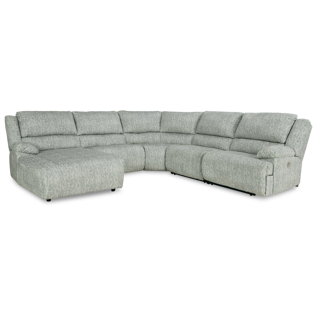 McClelland 5-Piece Power Reclining Sectional with Chaise Ash-29302S13