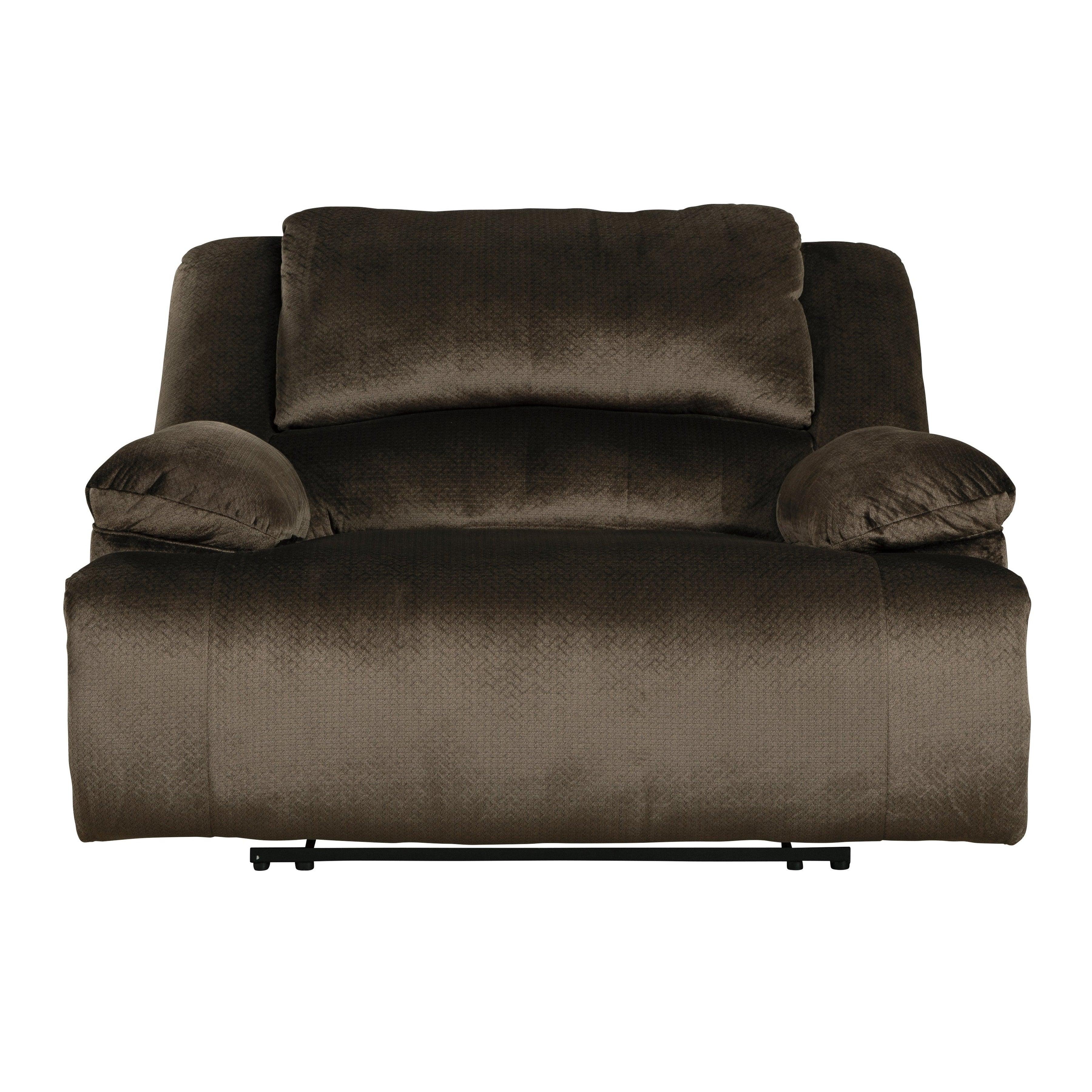 Signature Design By Ashley Coombs Charcoal Wide Seat Recliner