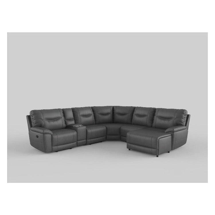 (6)6-Piece Modular Reclining Sectional with Right Chaise 8490GRY*6LRRC