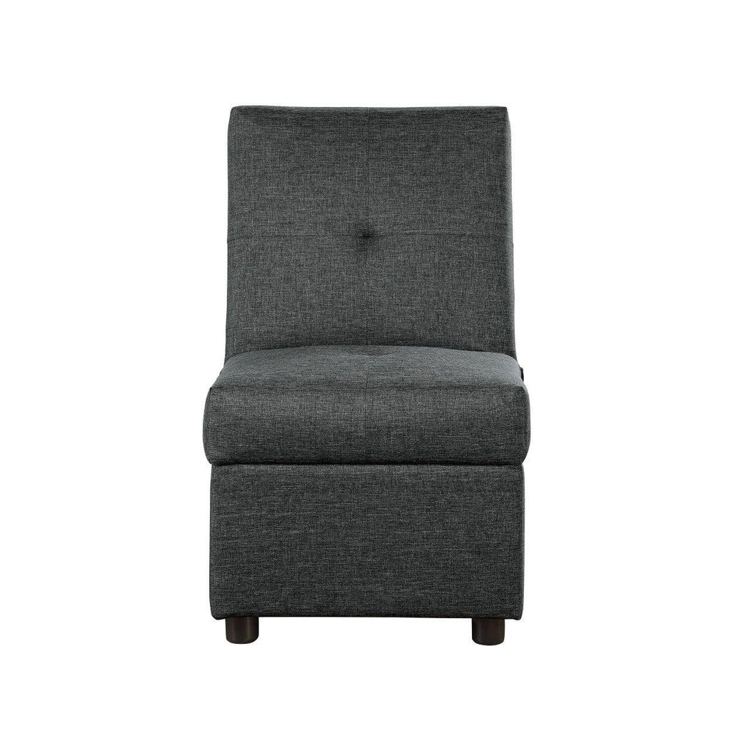 STORAGE OTTOMAN/CHAIR, GRAY, USE HM4573GY 4573GY