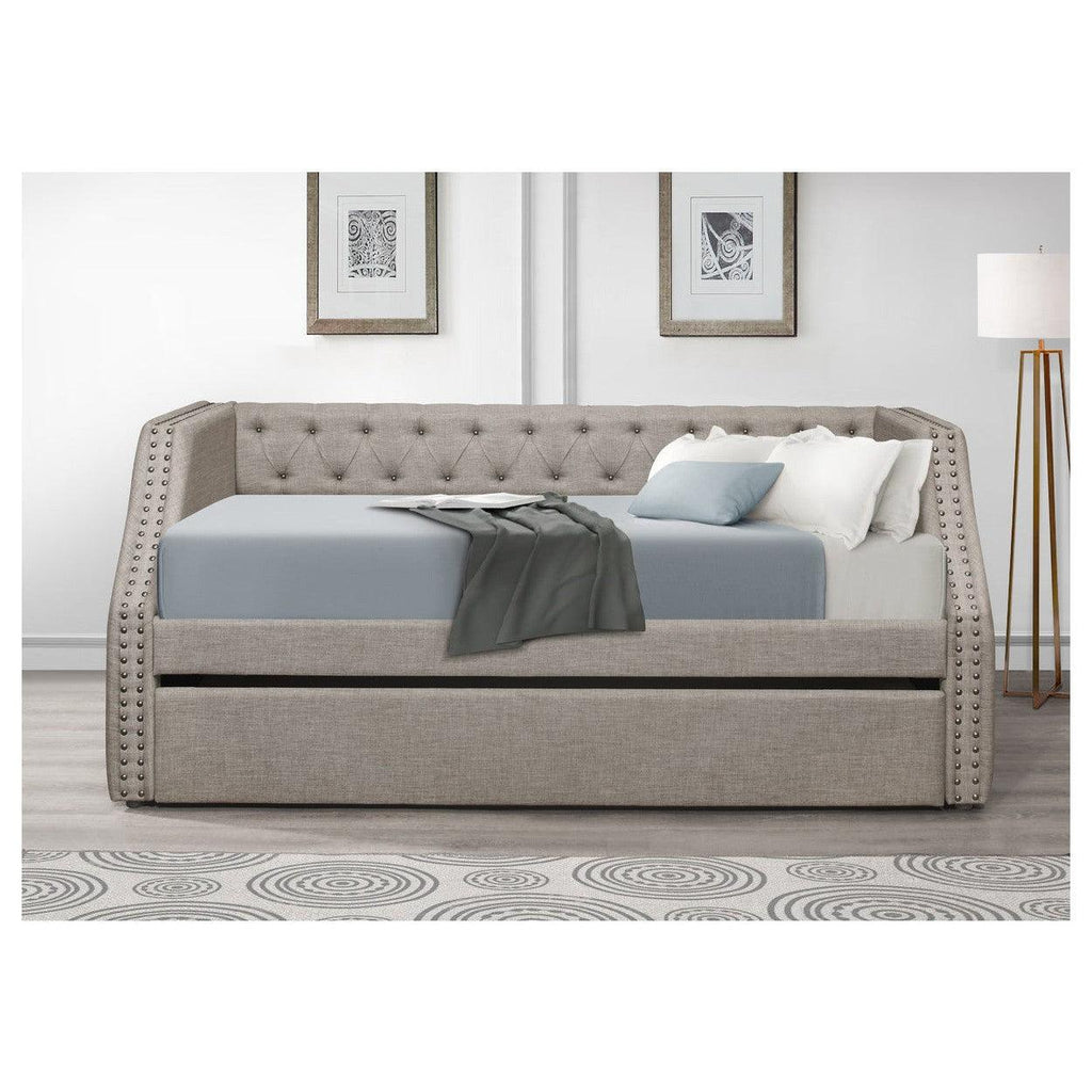 (2) DAYBED W/TRUNDLE, BROWN 4985BR*