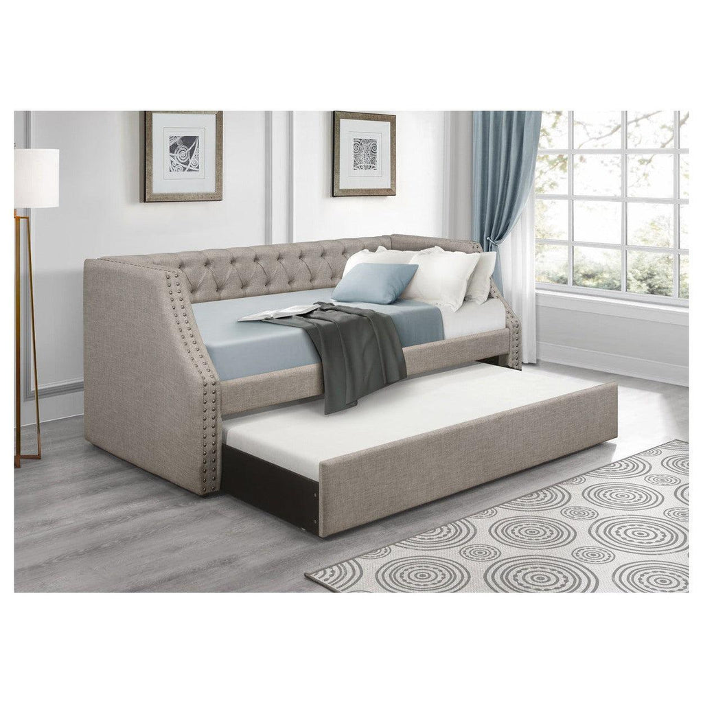 (2) DAYBED W/TRUNDLE, BROWN 4985BR*