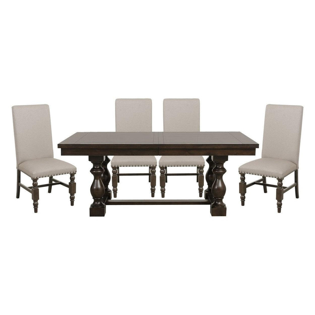 5PC SET (TABLE + 4 SIDE CHAIRS) 5267RF-96*5