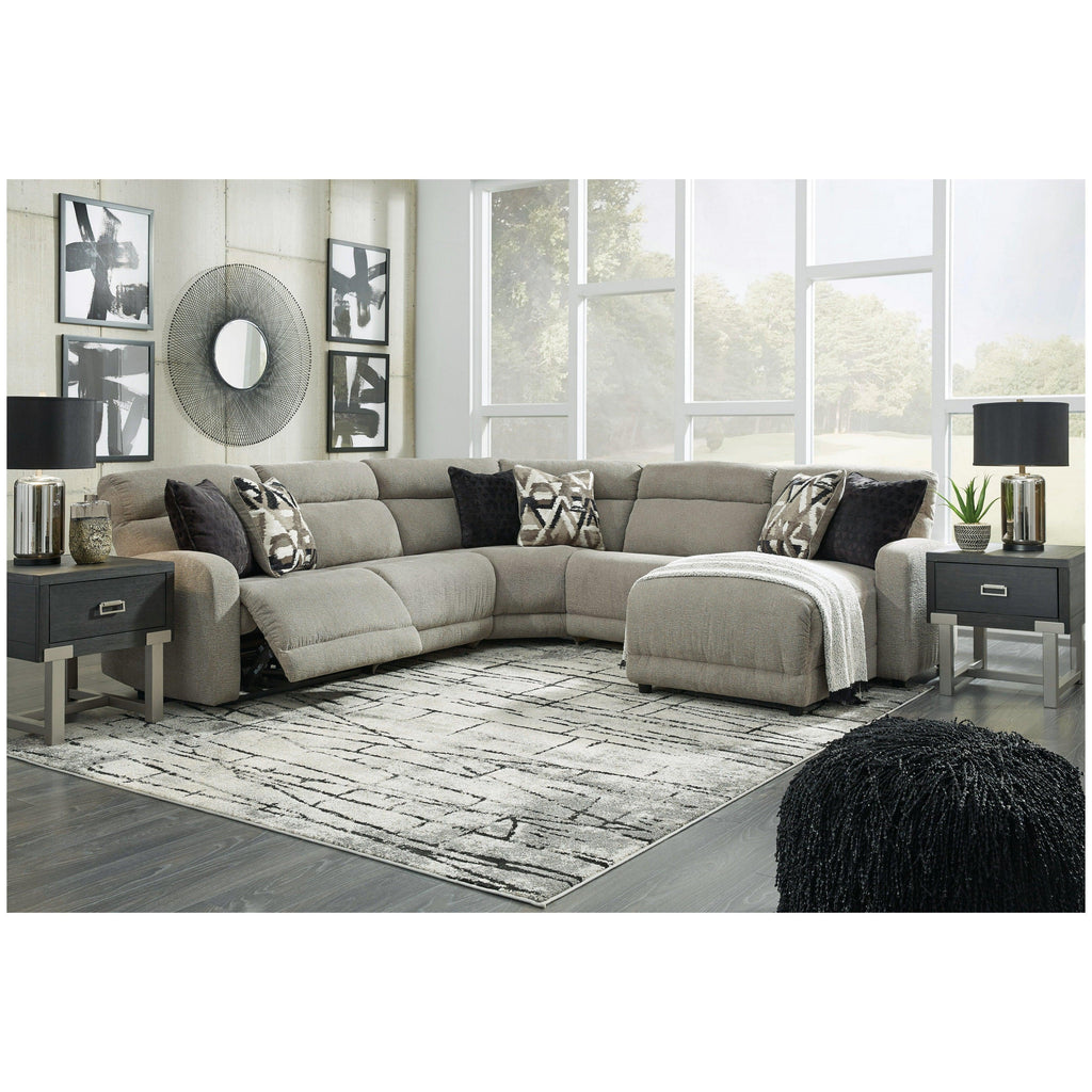 Colleyville 5-Piece Power Reclining Sectional with Chaise Ash-54405S14