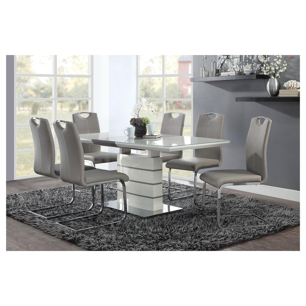 (3) DINING TBL, OFFWHITE/TAUPE COLOR NOT PURE WHITE 5599-71*