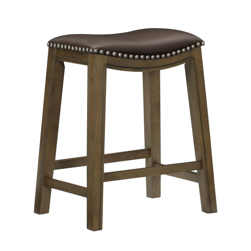 Counter Height Stool, Brown PU, 3A 5682BRW-24