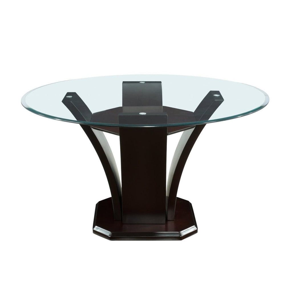 (3) 54"RD DINING TABLE, GLASS TOP 710-54*