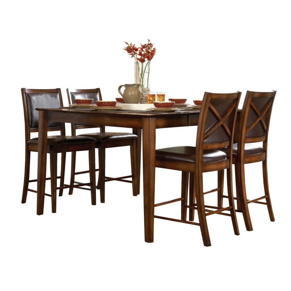 5pc set (TABLE + 4 COUNTER HEIGHT CHAIRS) 727-36*5