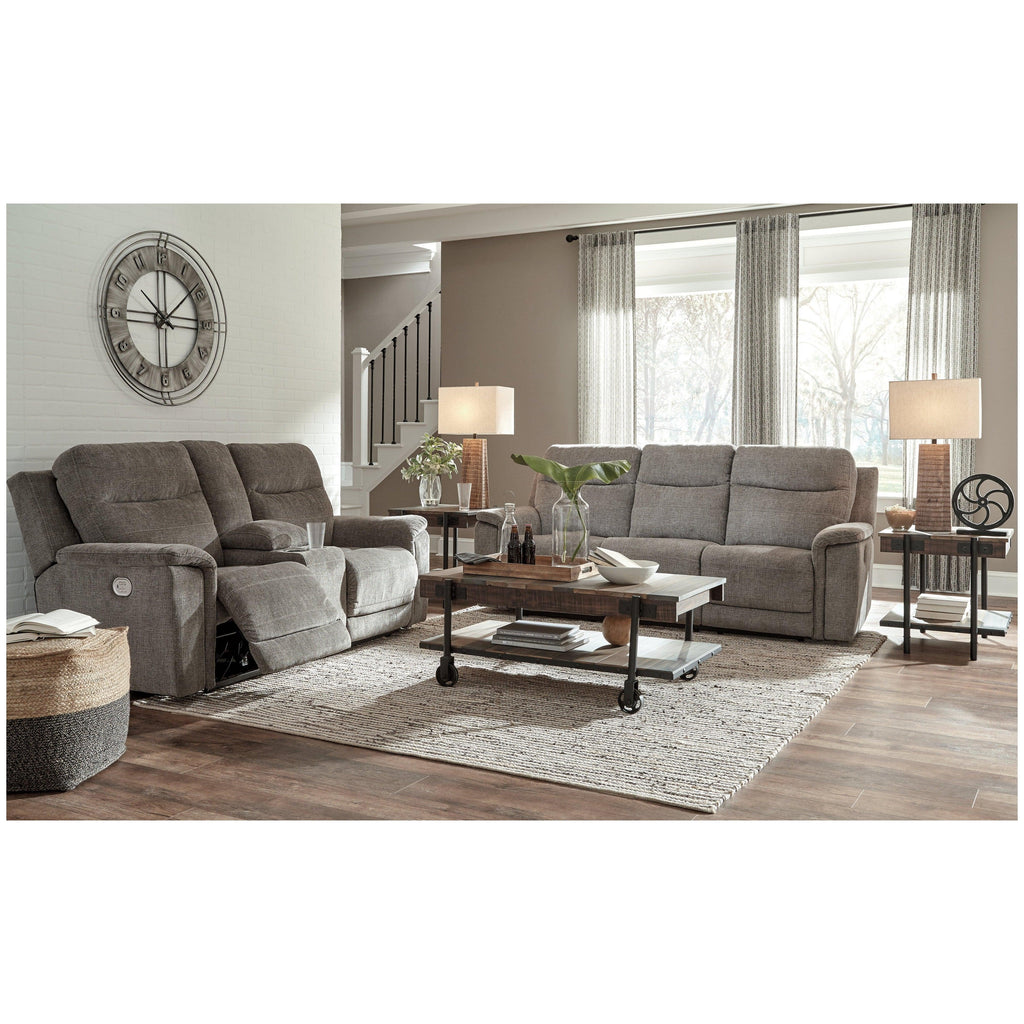 Mouttrie Reclining Sofa and Loveseat Ash-73205U1