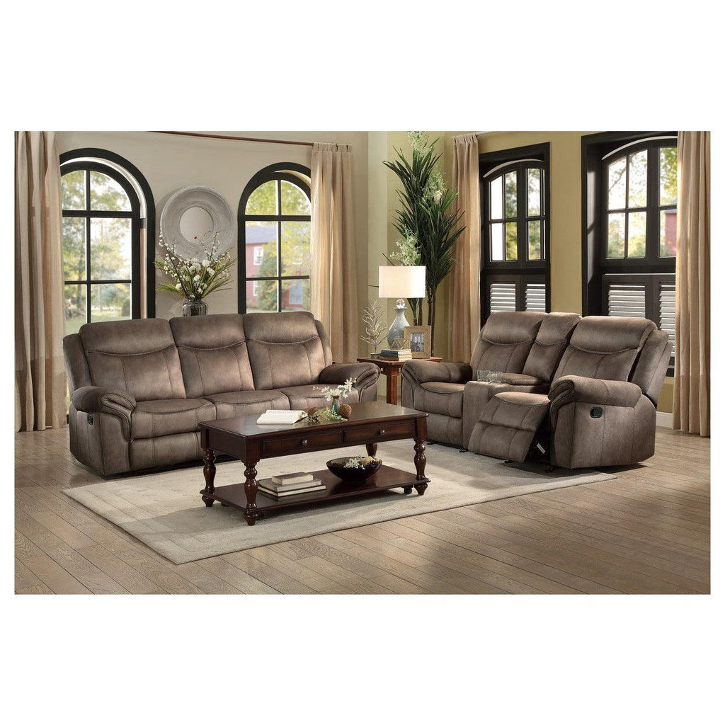 D. GLDR RCLNR LOVE SEAT W/CONSOLE & RECEPTACLES 8206NF-2