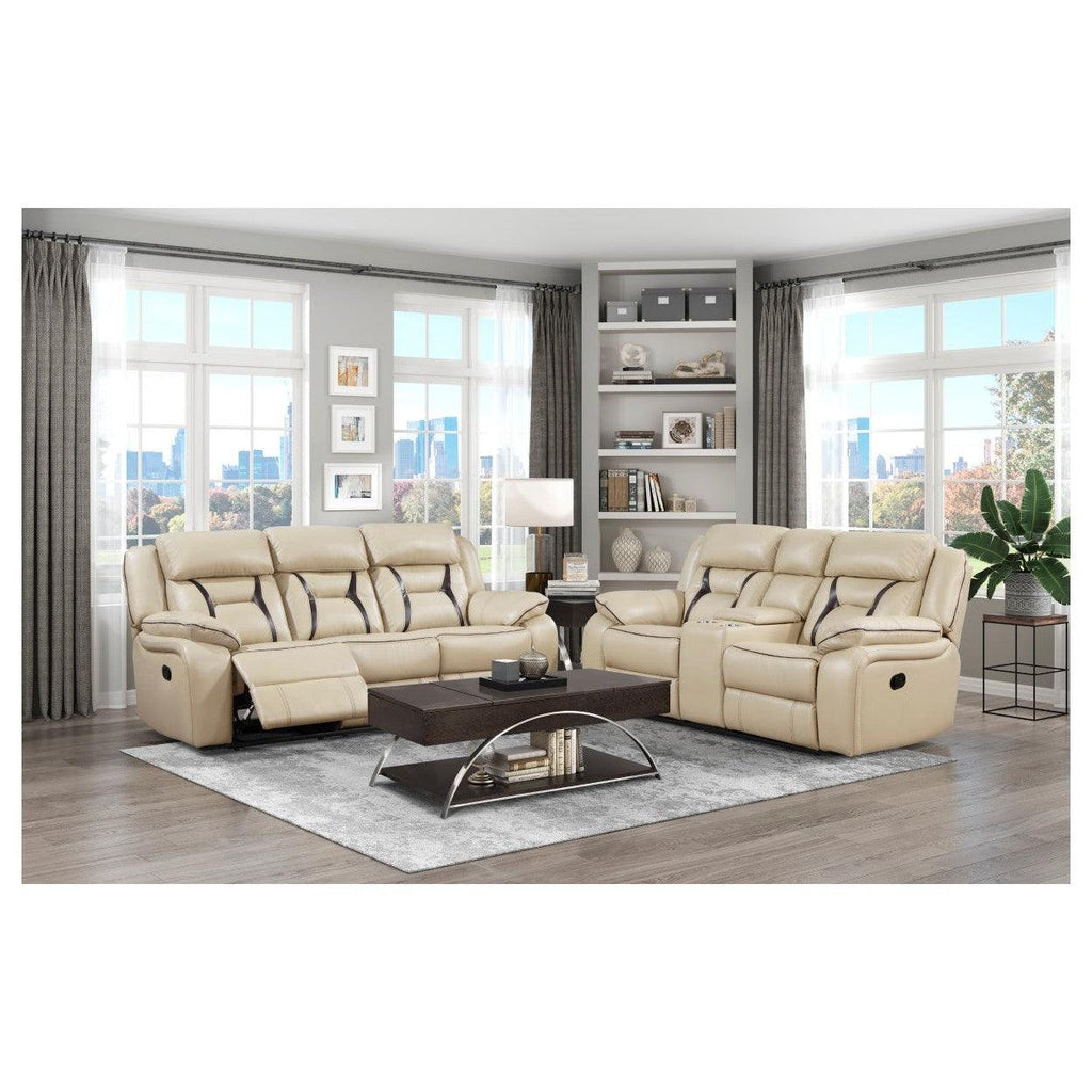 Double Reclining Love Seat with Center Console 8229NBE-2