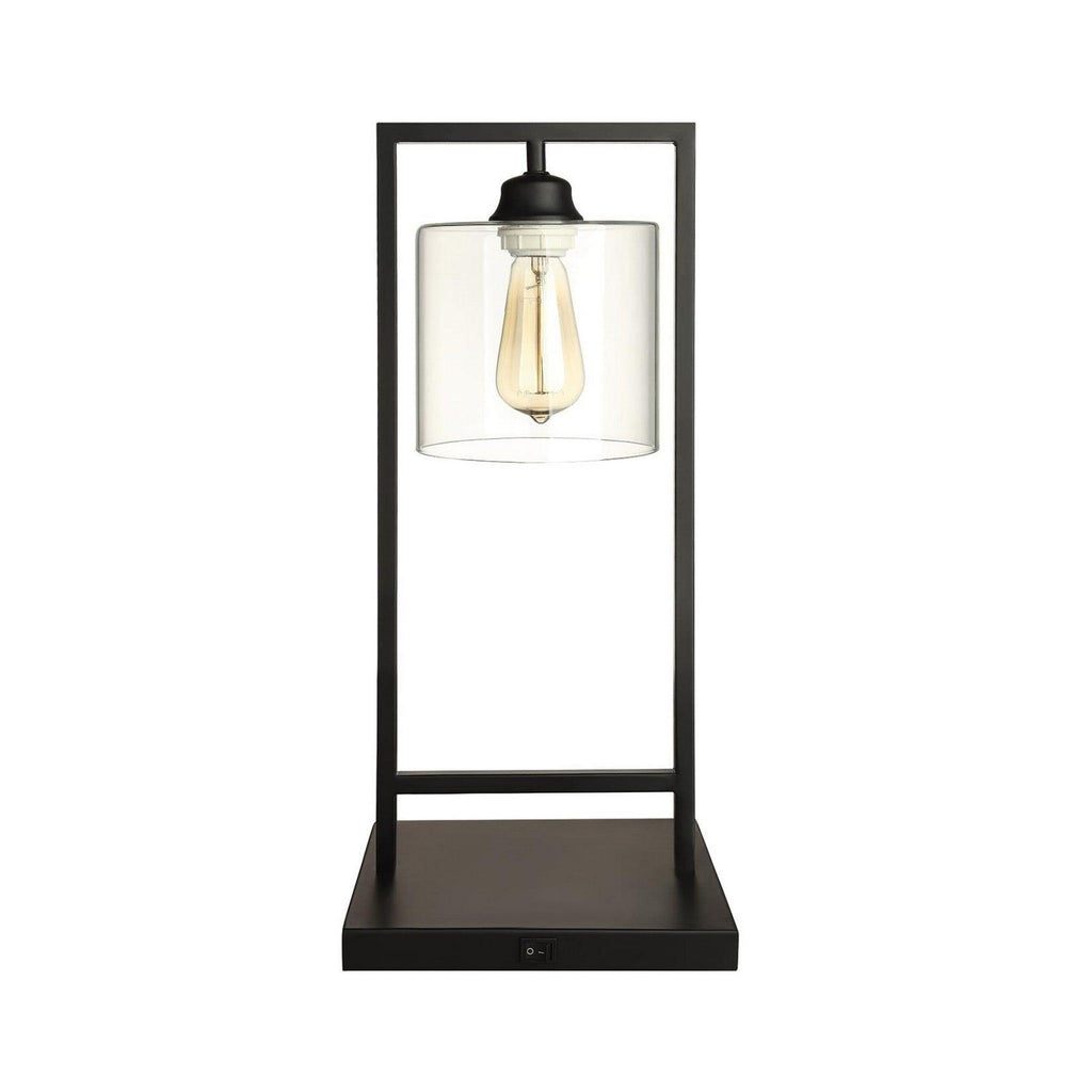 Shoto Glass Shade Table Lamp Black 902964