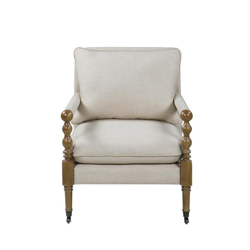 Monaghan Upholstered Accent Chair with Casters Beige 903058