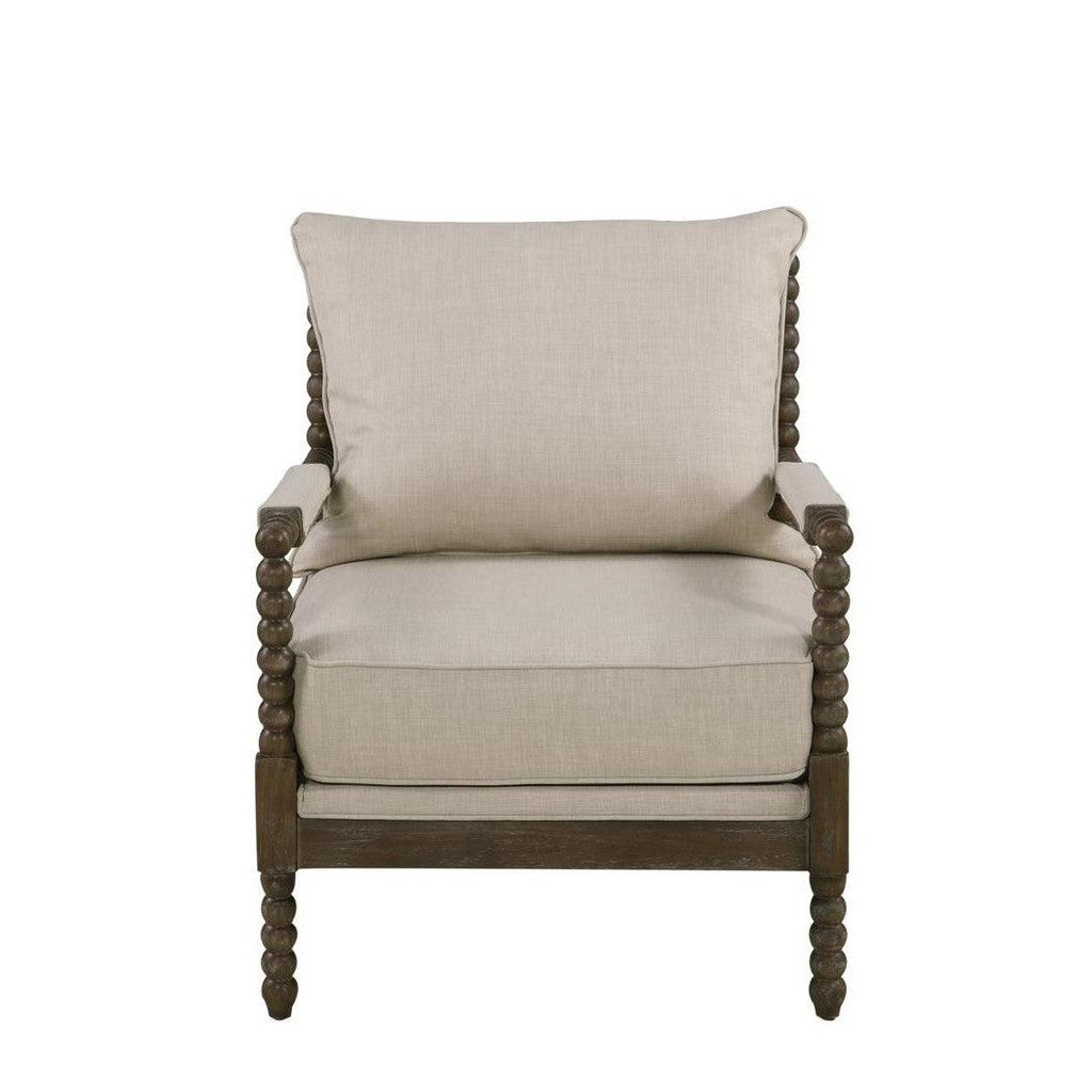 Blanchett Cushion Back Accent Chair Beige and Natural 905362