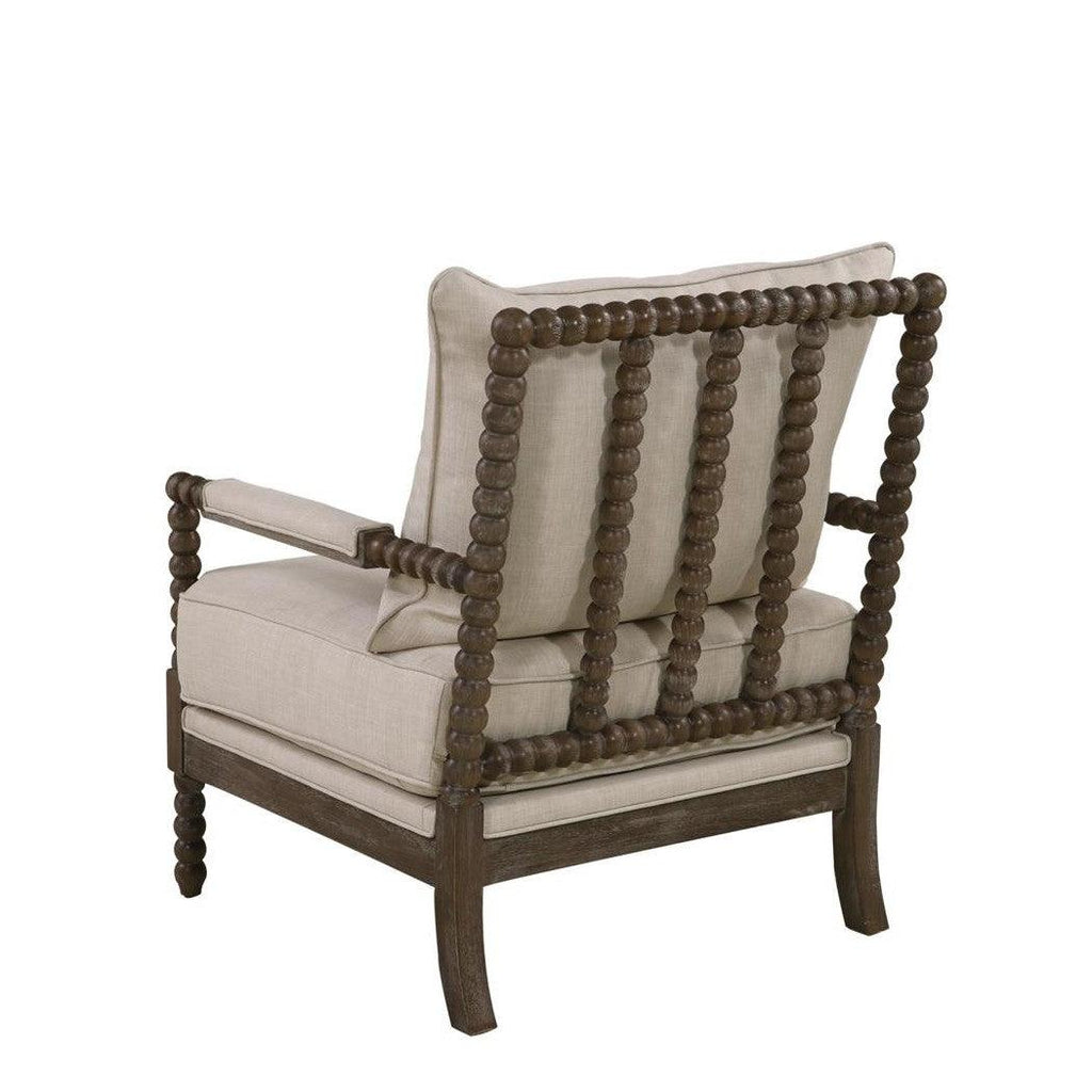 Blanchett Cushion Back Accent Chair Beige and Natural 905362