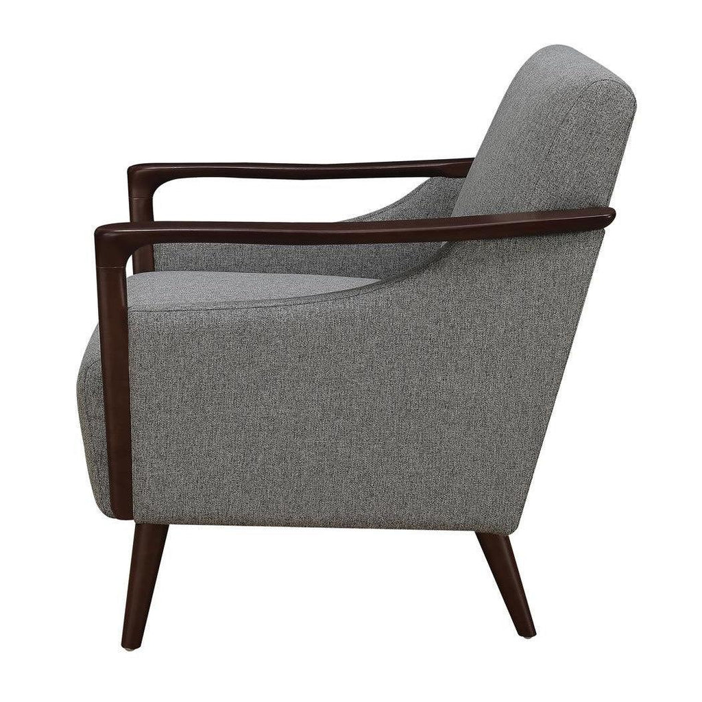 Justin Upholstered Accent Chair Grey and Brown 905392