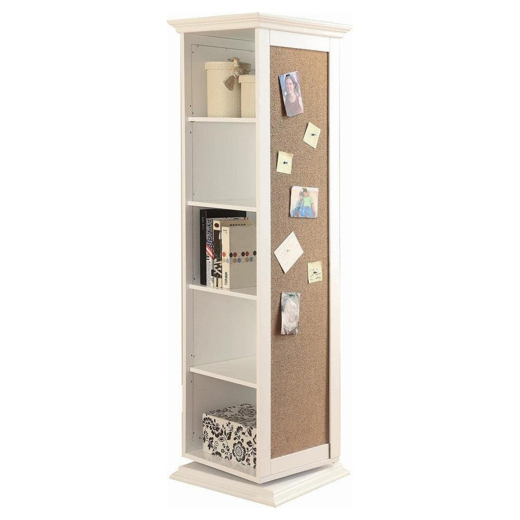 Robinsons Swivel Accent Cabinet with Cork Board White 910080