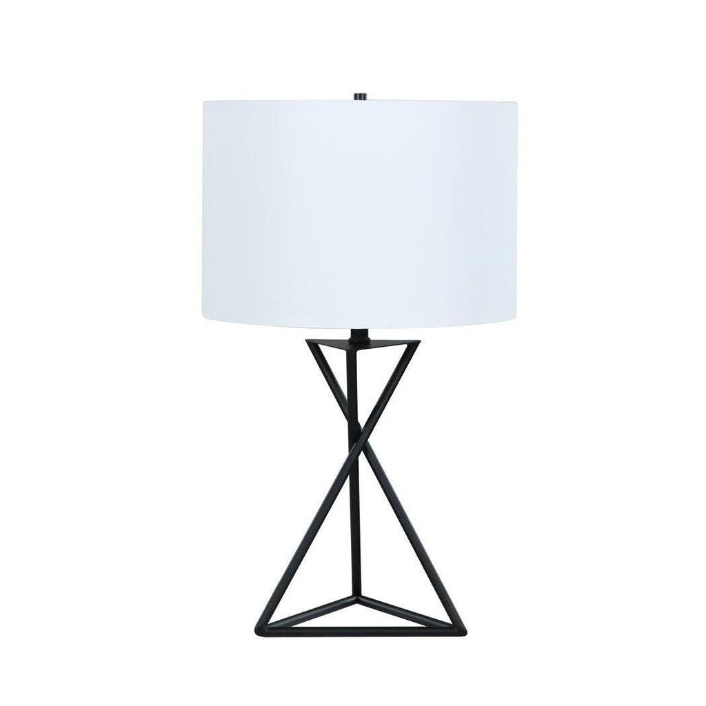 Mirio Drum Table Lamp White and Black 920051