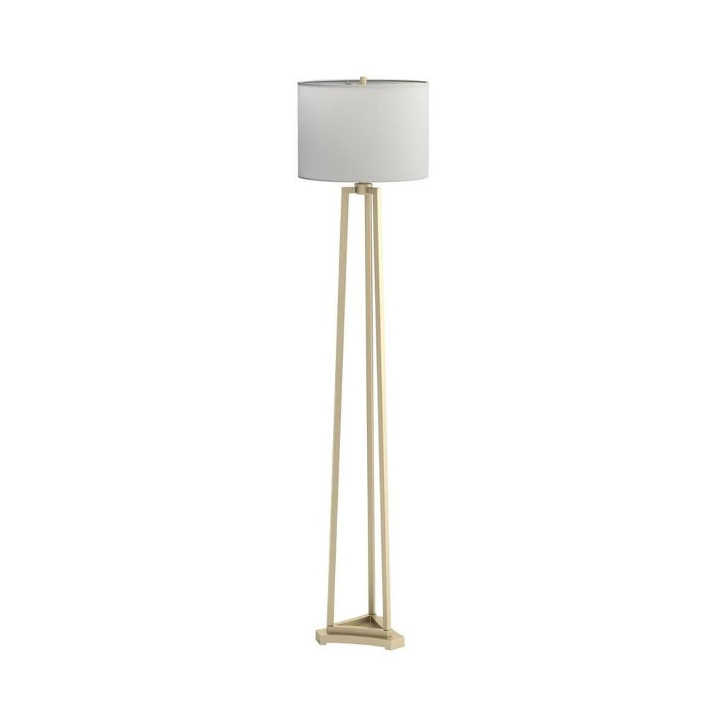 Drum Shade Floor Lamp White and Gold 920130