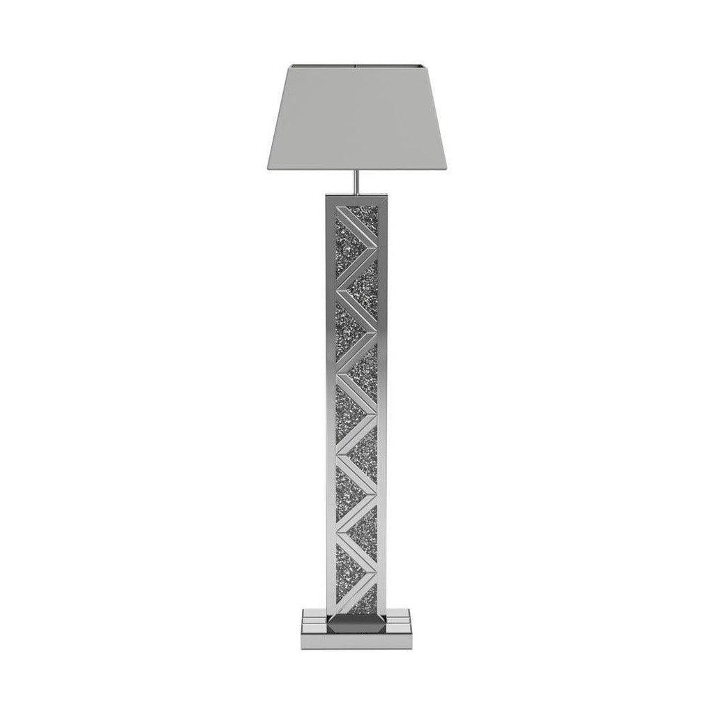Carmen Geometric Base Floor Lamp Silver 920140