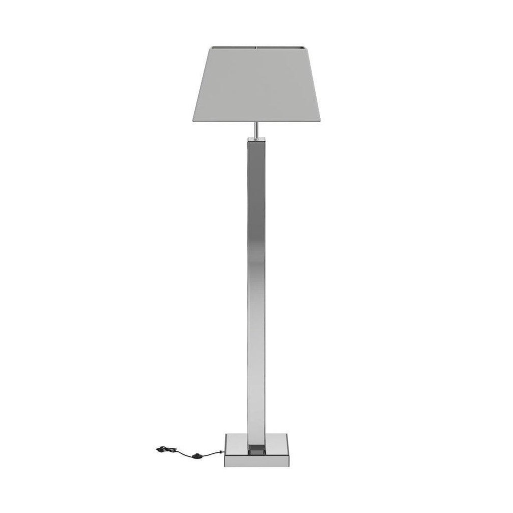 Carmen Geometric Base Floor Lamp Silver 920140