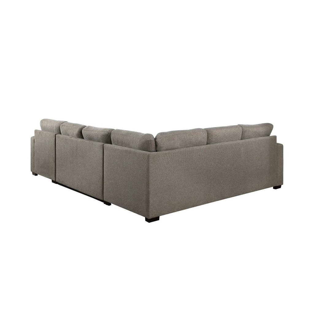 (3/3) 3-Piece Sectional with Right Chaise and Hidden Storage 9206BR*33LRC