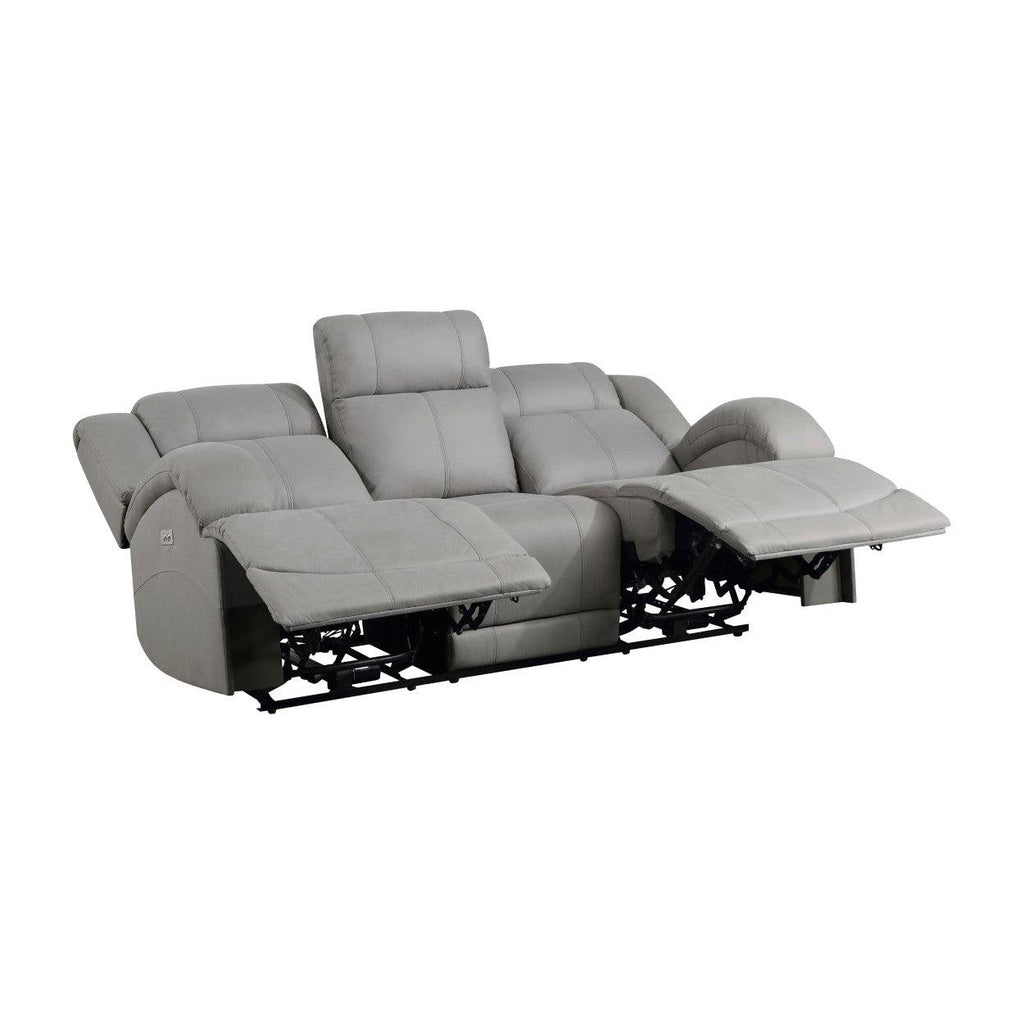 Power Double Reclining Sofa 9207GRY-3PW