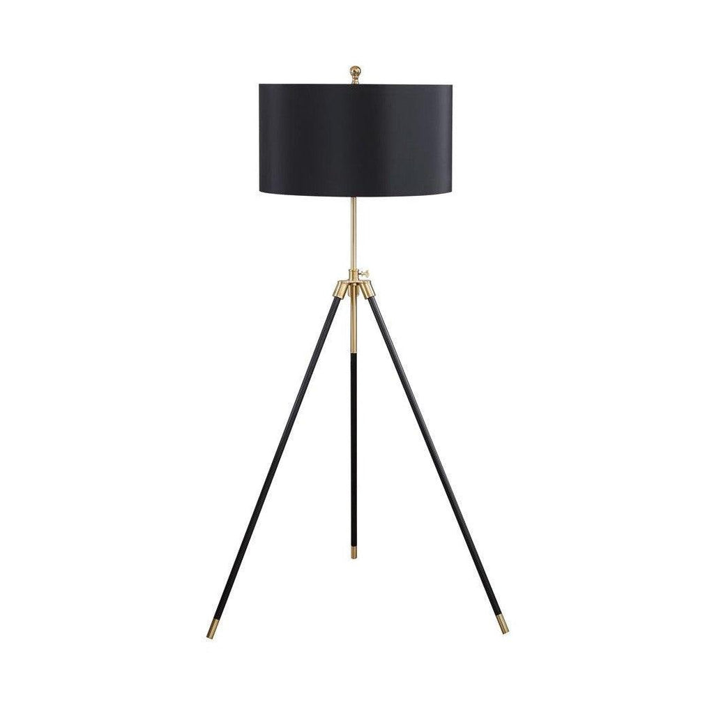 Zabka Tripod Floor Lamp Black and Gold 923255