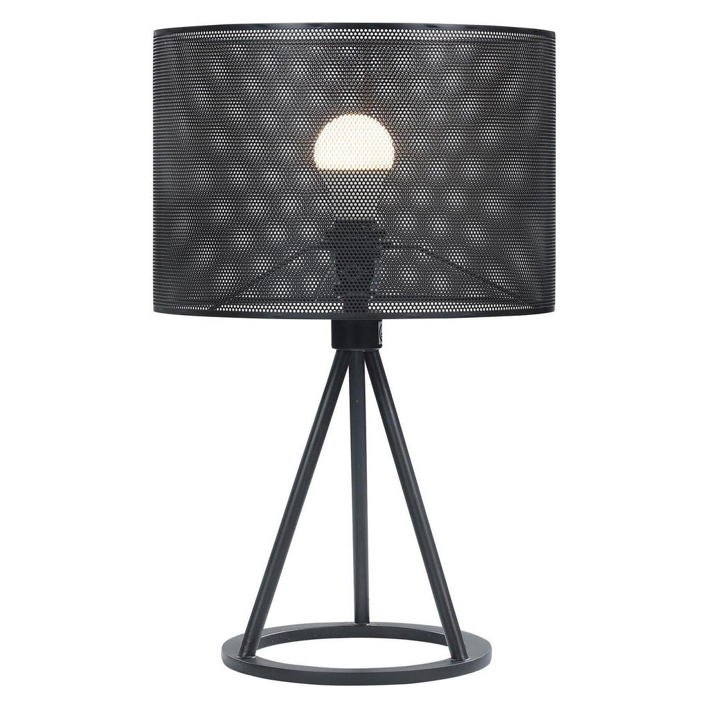 Chapin Metal Mesh Shade Table Lamp Matte Black 923300