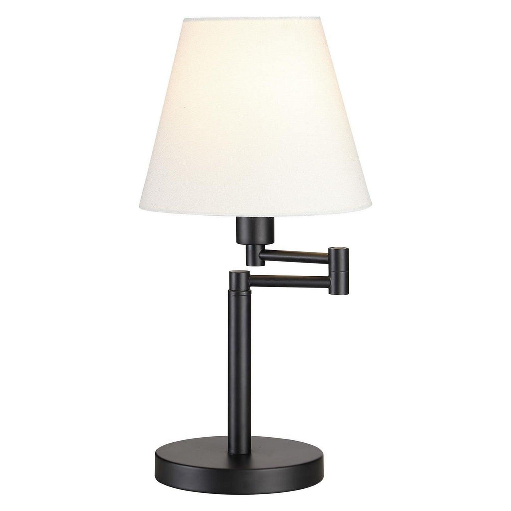 Colombe Rotatable Frame Table Lamp Off White and Matte Black 923306