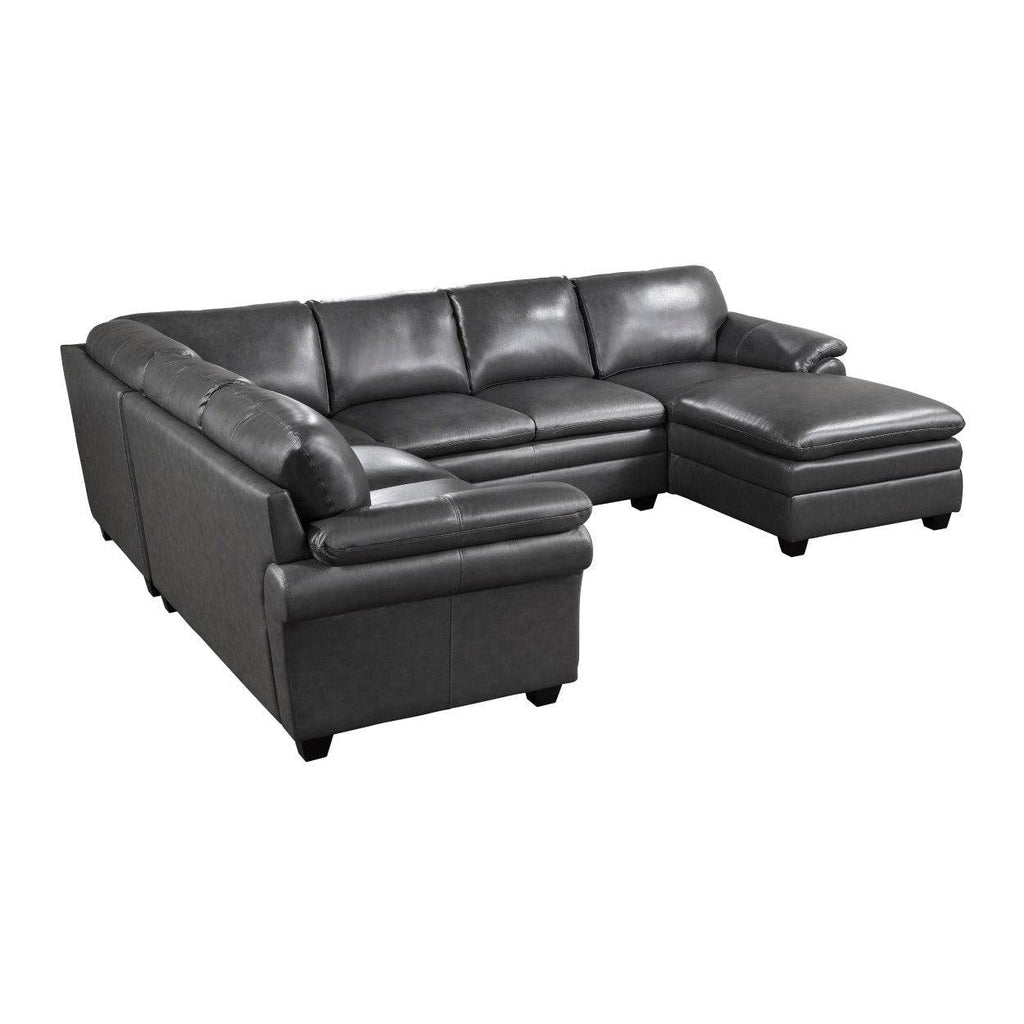(4)4-Piece Sectional with Right Chaise 9267GY*42LRC