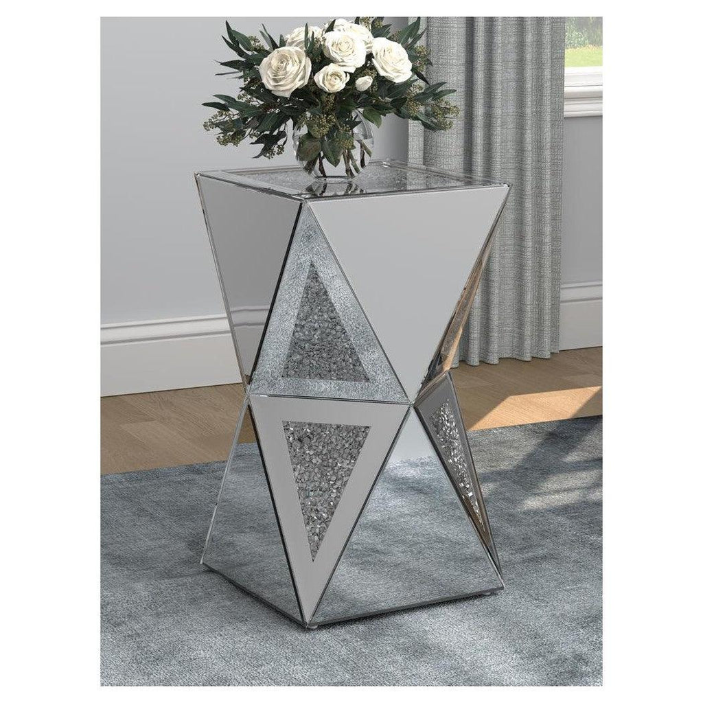 Matheo Geometric Side Table Silver 930216