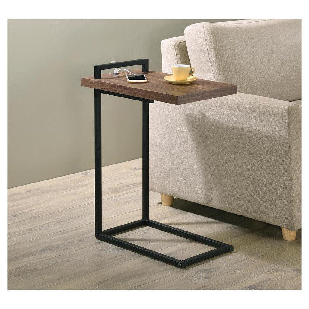 Maxwell C-shaped Accent Table with USB Charging Port 931127