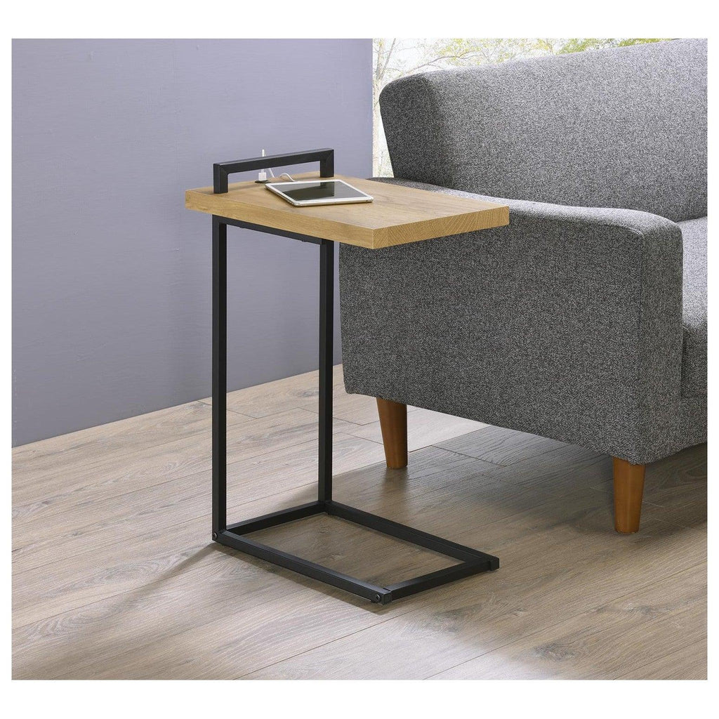 C-shaped Accent Table with USB Charging Port 931128