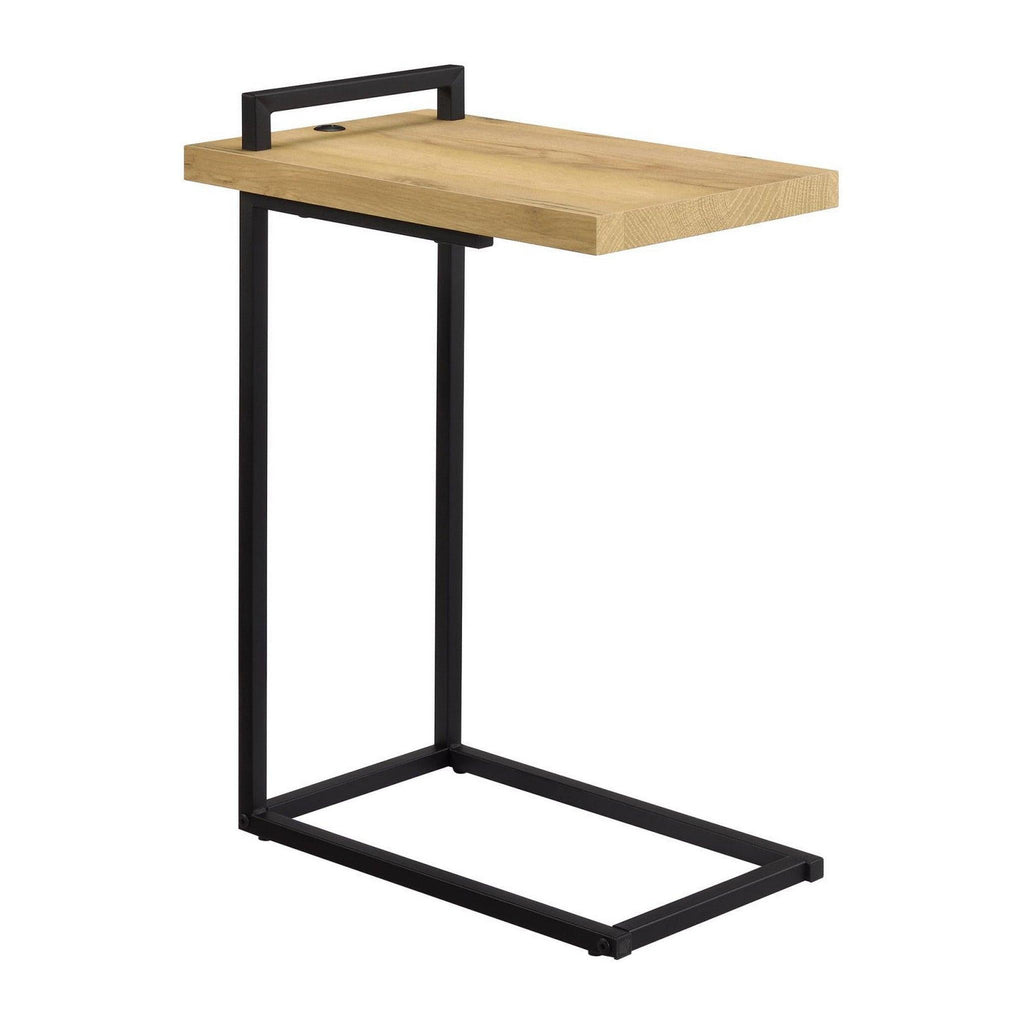 C-shaped Accent Table with USB Charging Port 931128