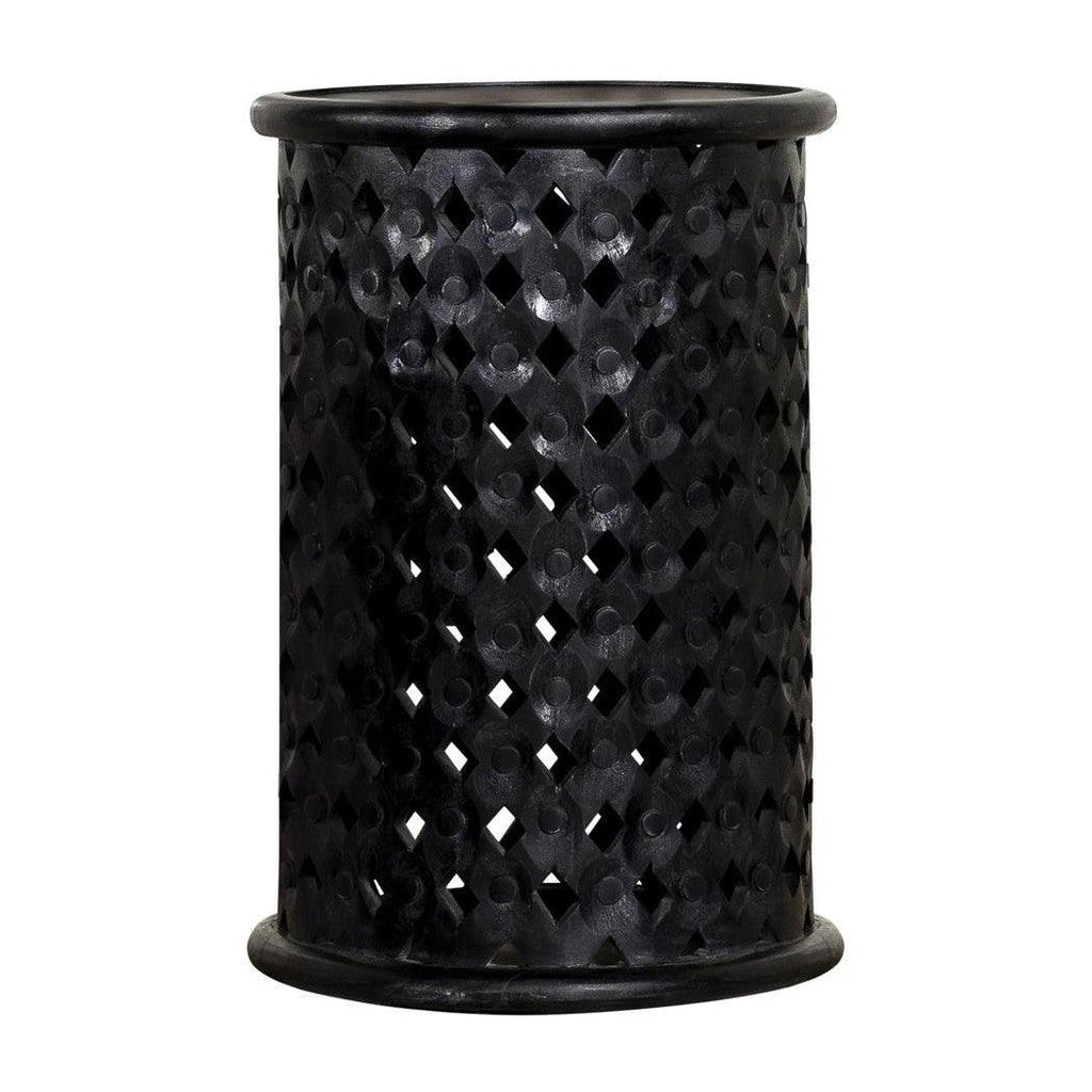 Krish 24-inch Round Accent Table Black Stain 936151
