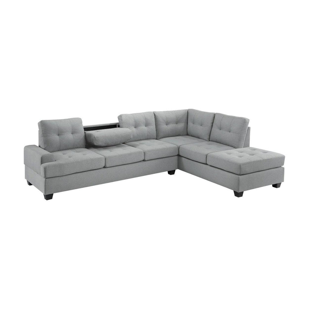 (2)2-Piece Reversible Sectional 9367GY*SC