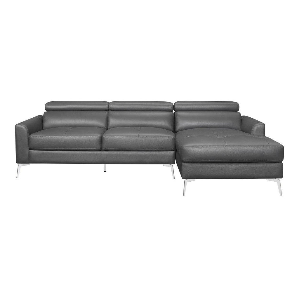 (2)2-Piece Sectional with RAF Chaise 9408DGY*SC