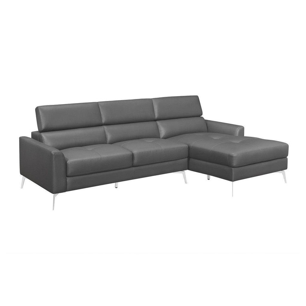 (2)2-Piece Sectional with RAF Chaise 9408DGY*SC