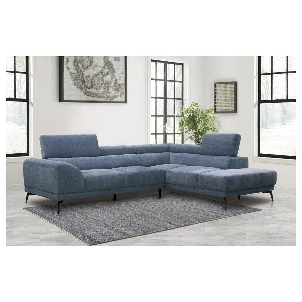 (2)2-Piece Sectional with RAF Chaise 9409BUE*SC