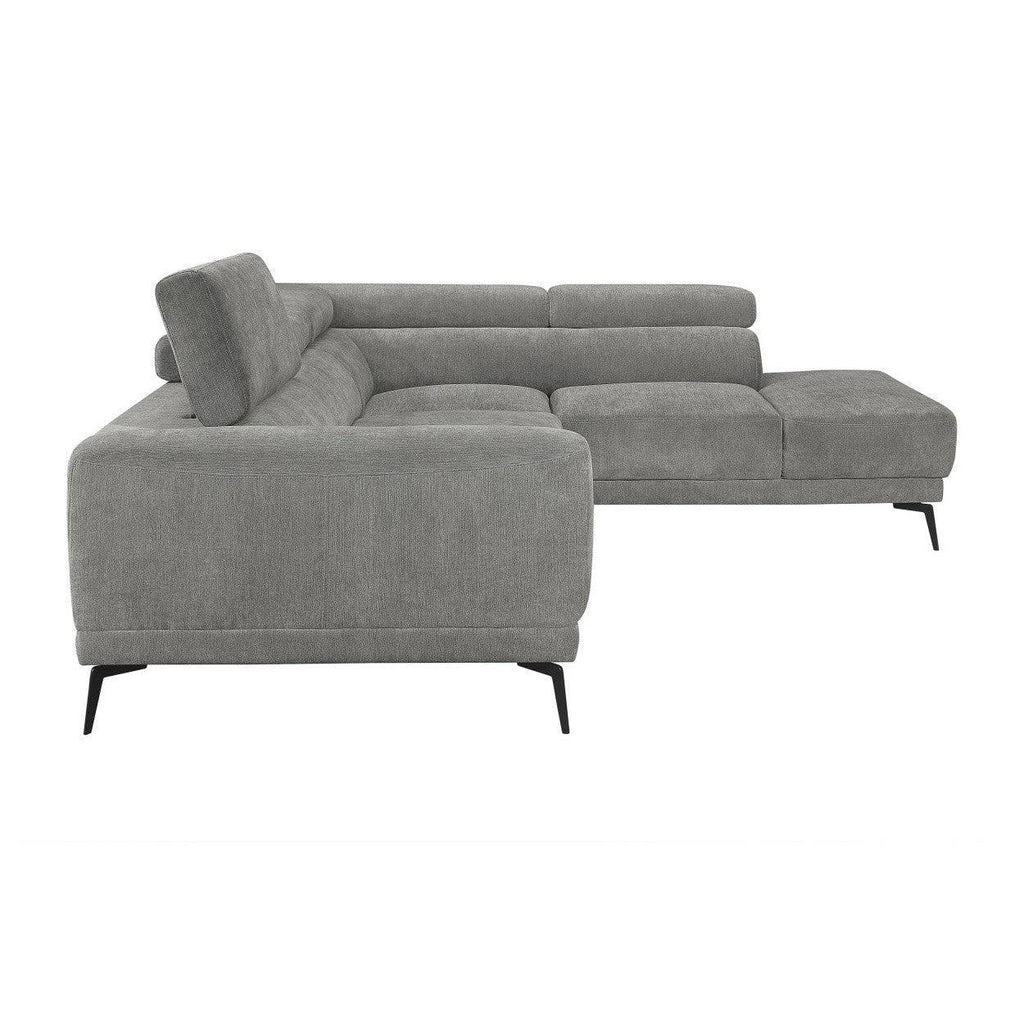 (2)2-Piece Sectional with RAF Chaise 9409GRY*SC