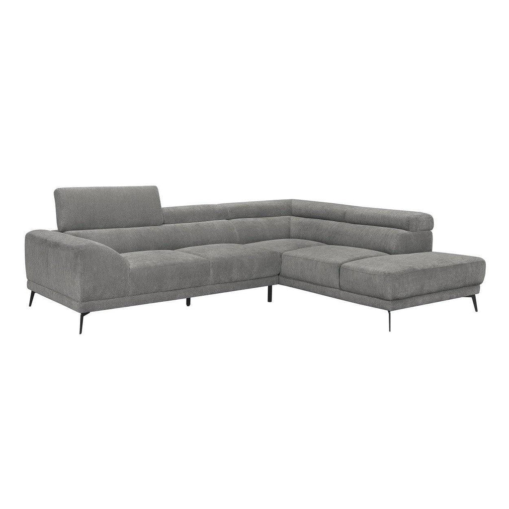 (2)2-Piece Sectional with RAF Chaise 9409GRY*SC