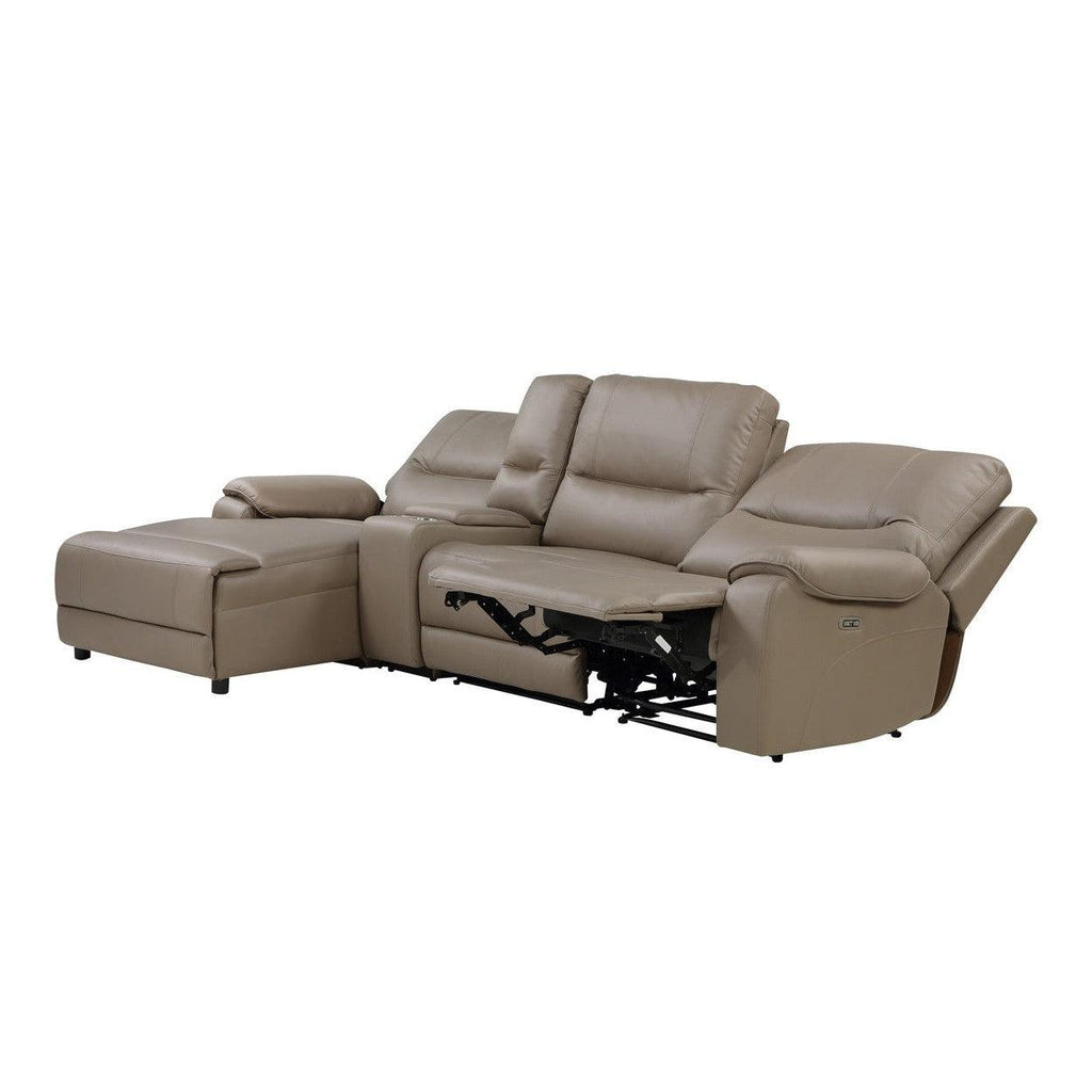 (4)4-Piece Modular Power Reclining Sectional with Left Chaise 9429TP*4LCRRPWH