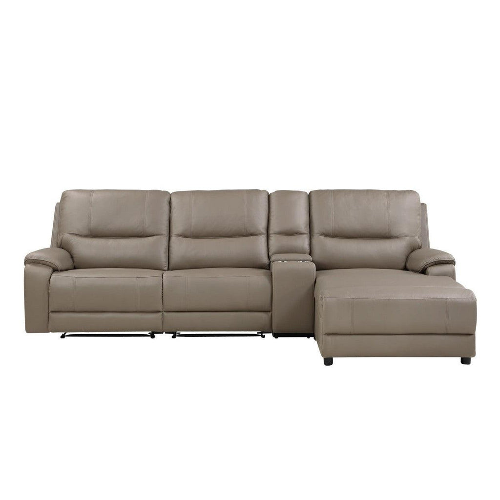 (4)4-Piece Modular Power Reclining Sectional with Power Headrest and Right Chaise 9429TP*4RCLRPWH
