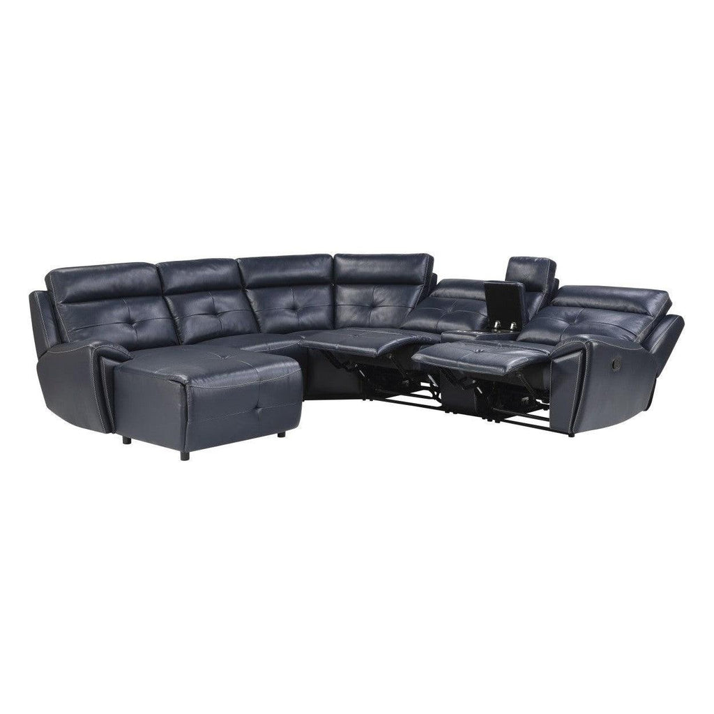 (6)6-Piece Modular Reclining Sectional with Left Chaise 9469NVB*6LCRR