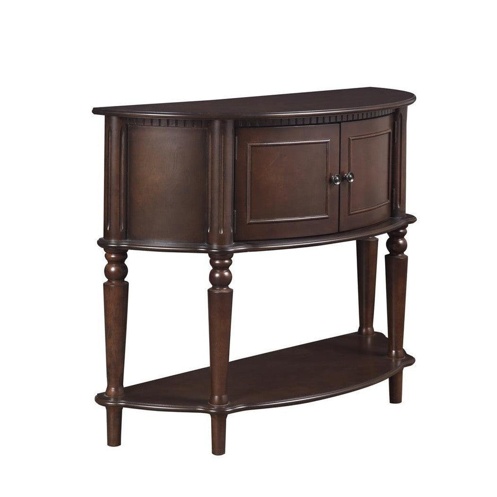 Brenda Console Table with Curved Front Brown 950059