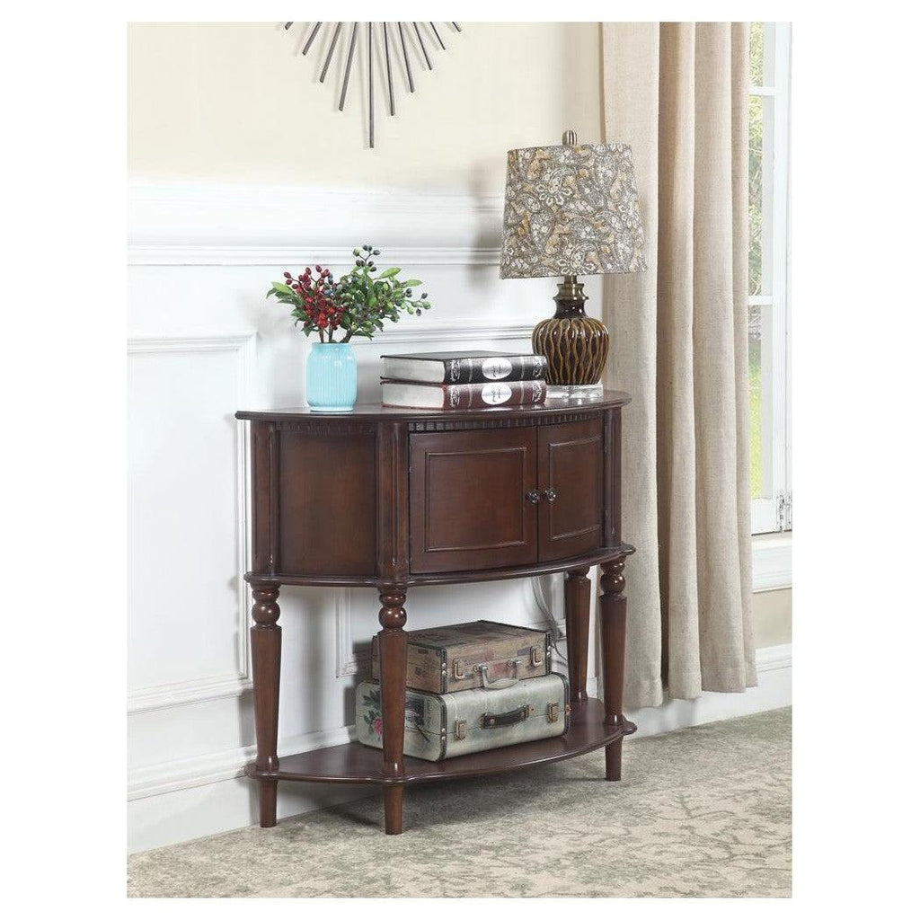 Brenda Console Table with Curved Front Brown 950059