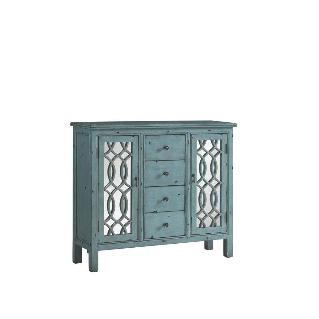 Rue 4-drawer Accent Cabinet Antique Blue 950736