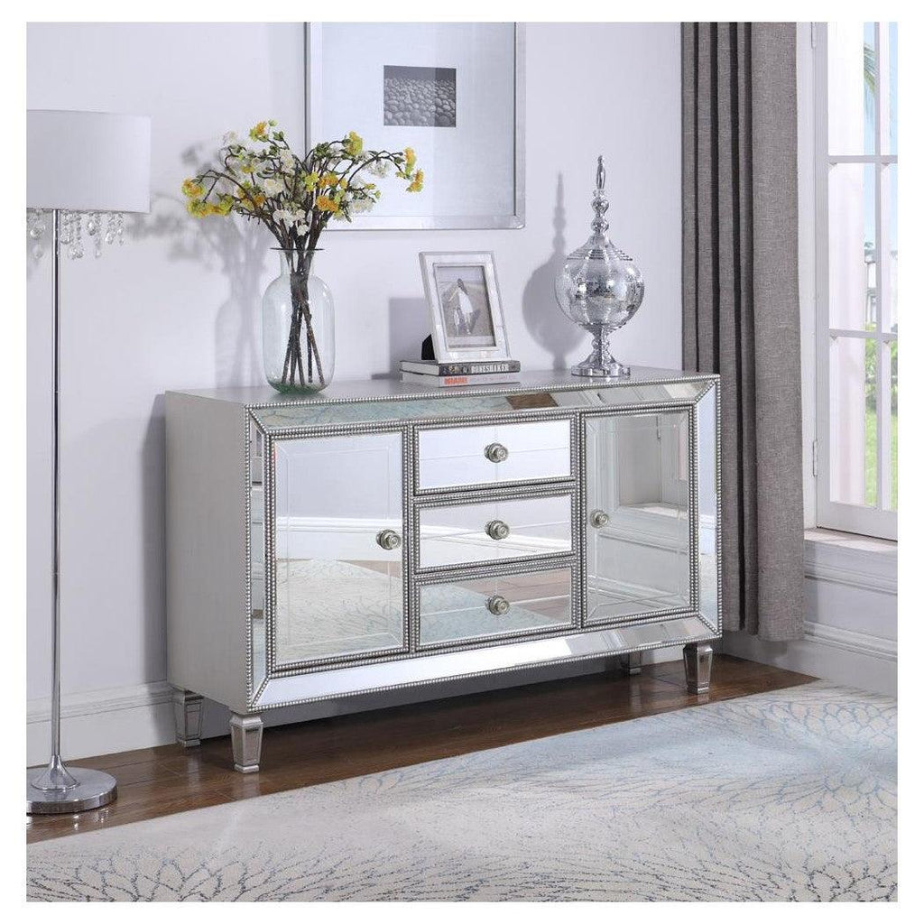 Leticia 3-drawer Accent Cabinet Silver 950825