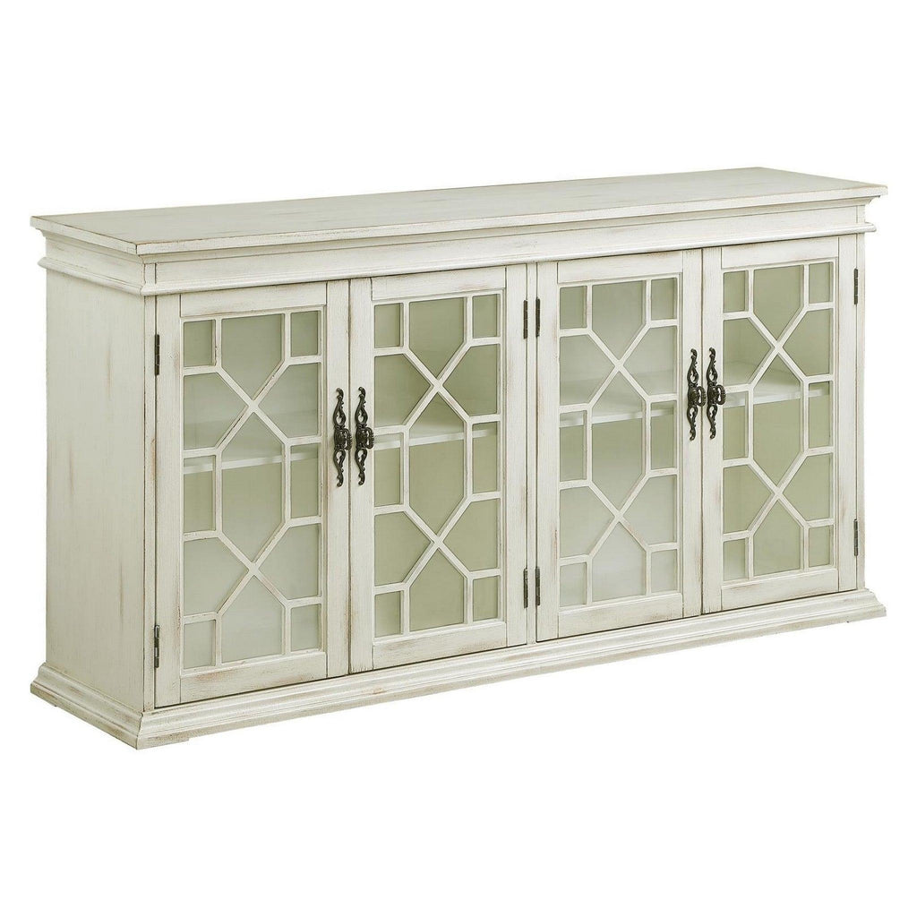Kiara 4-door Accent Cabinet with Adjustable Shelves White 950859